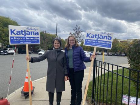 Campaigning with Christine Barber